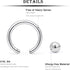 Kridzisw 14G Septum Nose Rings Eyebrow lip Rings Lobe Earrings Hoop 316L Surgical Steel Cartilage Helix Tragus Rook Daith Earrings Hoops Piercing ...