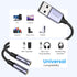 MOSWAG USB Audio Adapter External Sound Card Stereo Cable with Dual TRS 3-Pole 3.5mm Headphone and Microphone Jacks USB to Dual 3.5mm Audio Jack A...