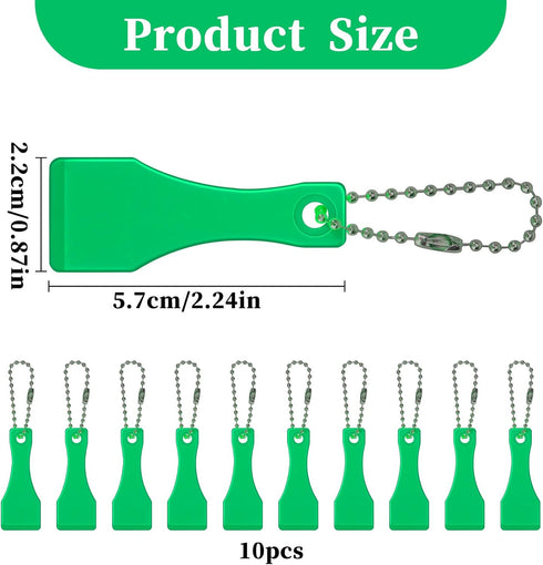10 Pcs Lotto Scratcher Tool Plastic Scraper Tool Keychain Scraper for Lottery Ticket Lotto Scratcher Keyring Scoop Shape Lotto Scratcher Keyring S...