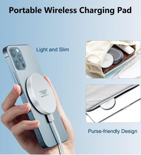 Wireless Magnetic Speed Charger Compatible for iPhone 15/14/13/12 Series, Samsung S21/22/23/24...
