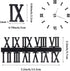 Clock Numerals Kit DIY Digital Clock Numbers Arabic Number and Roman Number for Clock Hands Replacement Parts Clock Accessories in Black Silver Go...