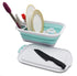 SAMMART 7.5L (2 Gallon) Collapsible Plastic Dish Drainer with Drainer Board - Foldable Drying Rack Set - Portable Dinnerware Organizer - Space Sav...