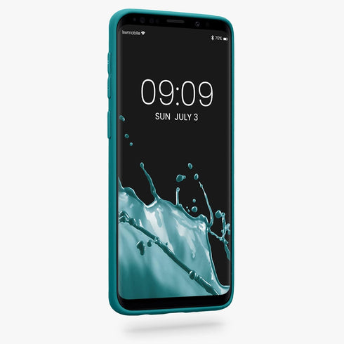 kwmobile Case Compatible with Samsung Galaxy S9 Case - Soft Slim Protective TPU Silicone Cover - Teal Matte...