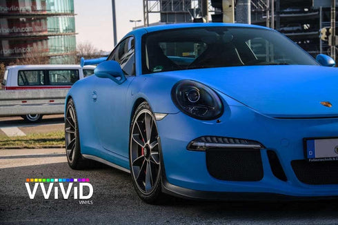 VViViD+ Premium Vinyl Wrap Film (1.49ft x 5ft, Matte Smurf Blue)...