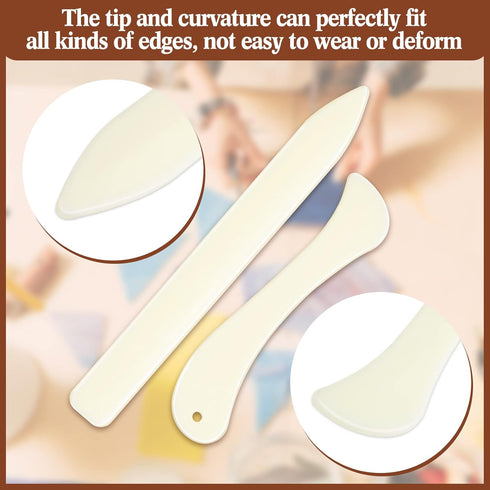 Stained Glass Tools 4 Pieces FID Stained Glass Plastic Burnisher Flat Stained Glass Foil Holder Stained Glass Supplies for Stained Glass Work DIY ...