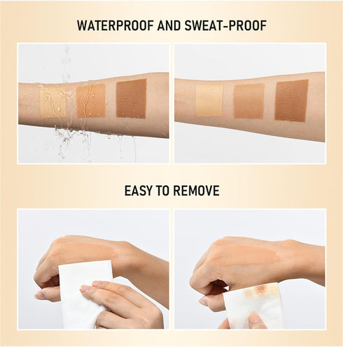 Leg Makeup Waterproof No Transfer, Leg Vein Cover up Makeup for Varicose Veins Waterproof Black Skin, Leg and Body Scar Cover up Makeup for Tattoo...