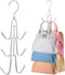 Purse Hanger for Closet, Rotatable Bag Organizer, 6 Storage Capacity Space Saving Handbag Holder, Closet Organizers and Storage Backpack Rack, Sil...