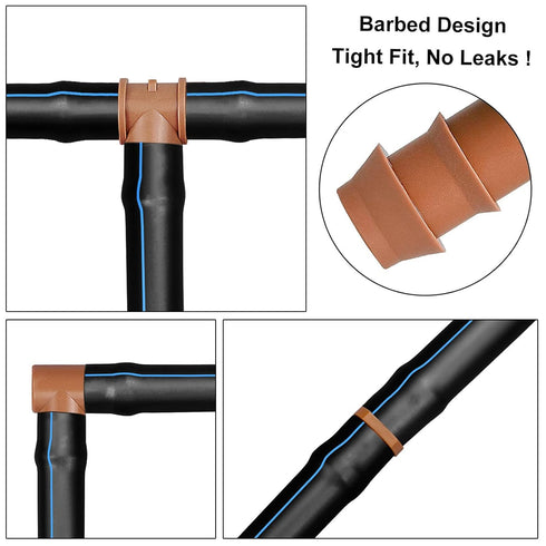 18 Pieces Drip Irrigation Fittings Elbow Connectors for 1/2" Tubing, Barbed Elbows Drip Parts for 1/2 Inch Irrigation Tubing(0.600" ID), Drip Line...
