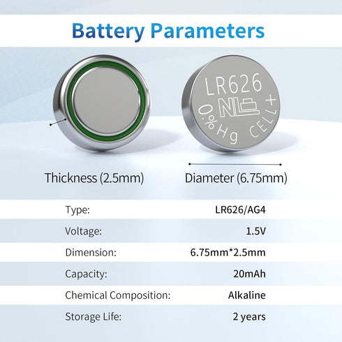 AG4 LR626 Battery 376 377 SR626SW Batteries 1.5v Alkaline Coin Cells (40 Count (Pack of 1))...