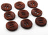 All In One 30pcs Brown 2 Slender Shape Hole Sewing Wood Buttons 30mm (1-1/6”)...