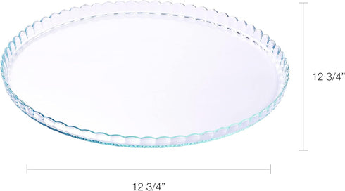 Pasabahce Premium Clear Glass Servicing Tray, Uniqe Desing Cake Stands, Server Plate, Great for Cup Cakes, Cookies, Snacks, and Fruits, Perfect fo...
