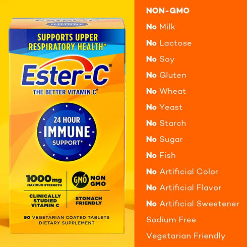 Ester-C Vitamin C, 1,000 mg, 90 Coated Tablets...