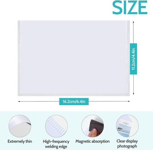 18 Pack Magnetic Picture Frame, Magnetic Photo Frames for Refrigerator 4x6”, Magnetic Frame High Definition Show Photos, Picture Magnets for Refri...