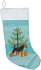 Caroline's Treasures BB2975CS Airedale Terrier Merry Christmas Tree Christmas Stocking Fireplace Hanging Stockings Christmas Season Party Decor Fa...