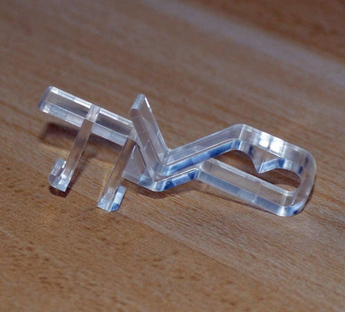 Hidden Channel Valance Clips 1-7/8inch 10pcs Clear Color for Faux and Real Wood Window Blinds Retainer Holder Clip for The Valance with a Groove i...