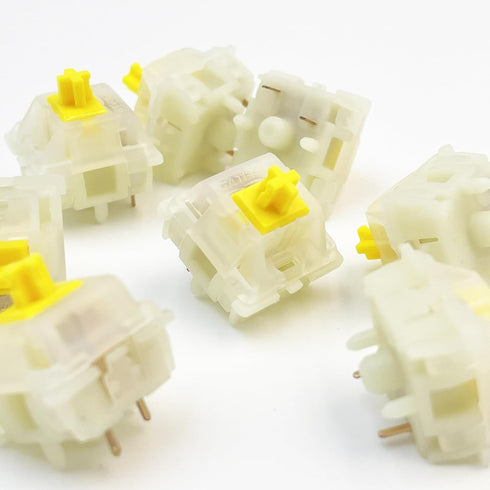 DRAOZA Gateron Milky Yellow Pro,5 Pin Switches pre lubed for MX Mechanical Gaming Keyboard?36pcs Milky Yellow?...