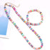 ARATLENCH Heishi Surfer Necklaces Bracelets –Colorful Vinyl Disc Beads Love Necklace Boho Rainbow Stack Stretch Friendship Bracelet Necklaces Set ...