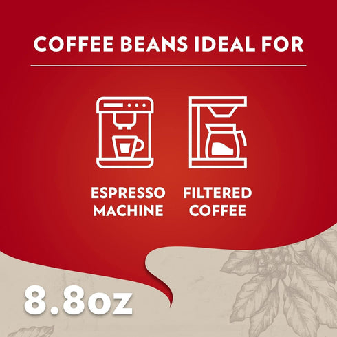 Lavazza Qualità Rossa Ground Coffee, Medium Roast, Arabica and Robusta Blend, 8.8 oz Brick...