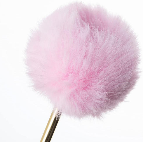 8 Pack Pompom Gift Plush Pen Gold Color Ballpoint Pen for Wedding,Office and Party...