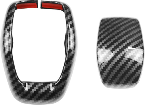 Toyota Carbon Fiber ABS Car Gear Shift Knob Cover Trim Fit for Toyota Highlander 2020 2021 2022 Compatible with Toyota RAV4 2019-2022 Car Interior...