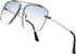 FEISEDY Sunglasses, Fashion Square Pilot Sunglasses, Vintage Metal Gradient Glasses for Men and Women, B4104...