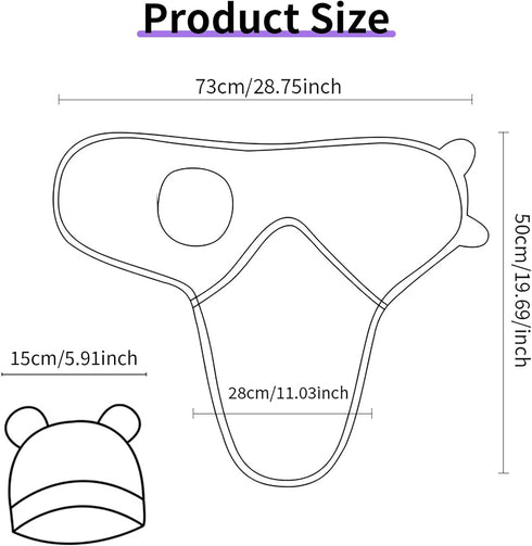 3-Pack Baby Swaddle Sleep Sacks Baby Swaddle Blanket Wrap for Boys Girls,Babies Swaddle Sack with Hat for 0-3 Months Newborn (D)...