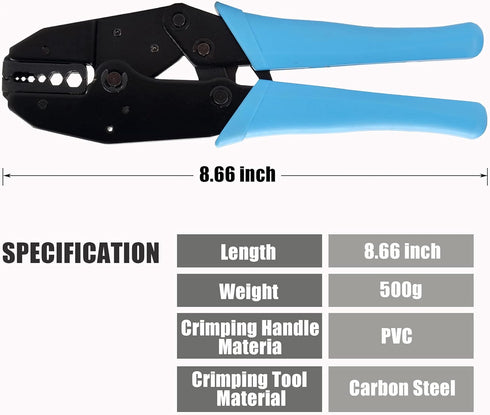 BNC RG58 Plug Crimp Connector and Striping Crimp Tool for RG58 RG59 Pack of 10...