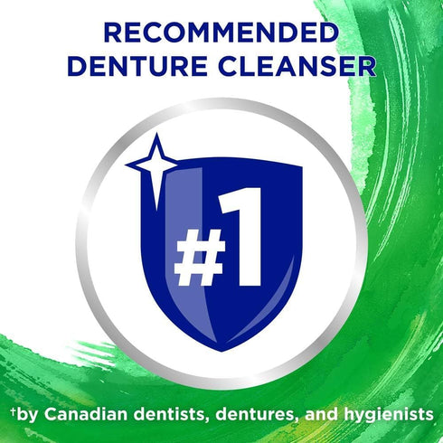 Polident Partials Denture Cleaning Tablets, Triple Fresh Mint, 84 Count, White...