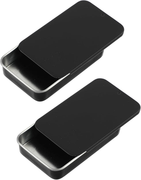 2 Pcs Portable Dental Floss Case Sliding Dental Pick Dispenser Box Metal Compact Glide Flosser Organizer Refillable Floss Holder for Oral Care Tra...