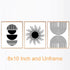Set of 3 Boho Mid Century Prints, Black and White Art, Geometric Wall Décor 8x10 Unframed...
