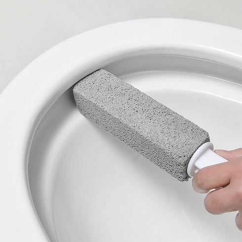 4 Pack Toilet Bowl Clean Brush with Handle,Powerfully Cleans Away Limescale Stain,Hard Water Rings, Calcium Buildup,Iron and Rust. for Cleaning To...