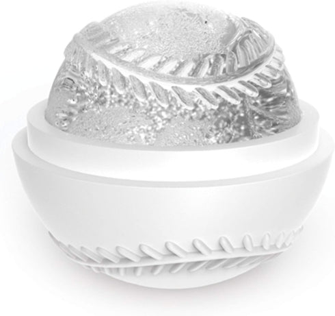True Zoo Baseball Ice Mold, Silicone Ice Sphere Mold, Novelty Ice Maker, Set of 1, White, Dishwasher Safe, Ice Cube Tray...