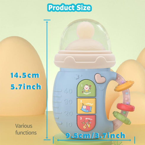 Baby Musical Toys w/Detachable Baby Silicone Pacifier, Musical Light Up Toys with Rhythmic Light and Sounds for Baby Early Educational Children's ...