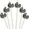 amscan The Party Continuous 60th Birthday Party Molded Candle on a Stick Decoration, Pack of 6, Multi, 9 1/2" Wax, stick...