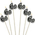amscan The Party Continuous 60th Birthday Party Molded Candle on a Stick Decoration, Pack of 6, Multi, 9 1/2" Wax, stick...