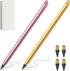 2Pcs Everlasting Metallic Pencil, Reusable Metal Inkless Pencil with 4 Replacement Nibs/Eraser, Metal Eternal Pencil Unlimited Writing Erasable In...