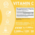 Vitamin C 2000mg Capsules – Double Strength Vitamin C Capsules Supplement with High Absorption and Powerful Antioxidant Properties – 120 Capsules ...