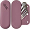 Makeup Brush Holder Magnetic Closure Make Up Brushes Organizer Silicone Makeup Bag Travel Essentials (Grape Purple)...