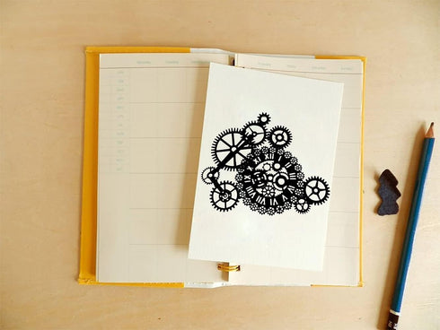 Metal Big Gear Cutting Dies, Gear with Pointer Die Cuts Embossing Stencils Template Mould for Card Scrapbooking and DIY Craft Album Paper Card Dec...