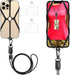 Cell Phone Lanyard, Phone Lanyards for Around The Neck, 2 in 1 Phone Strap with Silicone Phone Holder and Patch, Fits iPhone and Most Cell Phones ...
