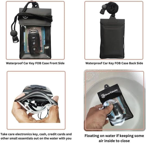 Waterproof Car Key FOB Case Floating Wallet Pouch for Remote Keys ID Credit Card Cash Money Dry Bag Holder for Swimming......