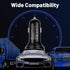 66W Multi-Port USB C Car Charger, PD&QC3.0 Super Fast Charger Cigarette Lighter Plug Adapter for iPhone/Android/Samsung/iPad Pro and More......