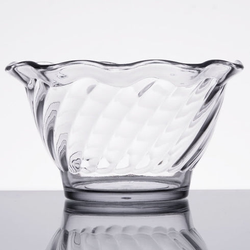 G.E.T. DD-50-CL-EC Plastic Tulip Ice Cream/Dessert Dish, 5 Ounce, Clear (Set of 4)...
