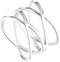 Womens Silver Stainless Steel Double X Criss Cross Ring Engagement Wedding Lady Girls Fashion Party Cocktail Rings Wide Band (11)...