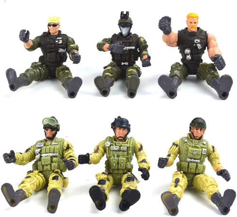 US Army Men and SWAT Team Toy Soldiers Action Figures Playset with Military Weapons Accessories,Military Soldier Playset Military Figures Army Men...