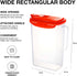 LocknLock Aqua Fridge Door Water Jug with Handle BPA Free Plastic Pitcher with Flip Top Lid Perfect for Making Teas and Juices, 2 Quarts, Red...
