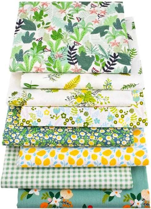 Fat Quarters Fabric Bundles, 8 Pcs 100% Cotton 19.69” x 19.69” (50 x 50cm) Precut Quilting Fabric Squares Sheets for DIY Patchwork Sewing Quilting...