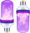 ?Upgraded? Purple LED Flame Light Bulbs - Flickering Light Bulbs with Gravity Sensing, E26 Base Flame Bulb, Holiday Christmas Indoor Outdoor Light...