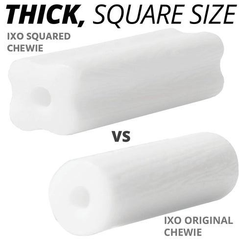 IXO Square-Shaped Aligner Seater Chewies for Invisalign Trays - 5-Pack, Unscented, Storage Case...