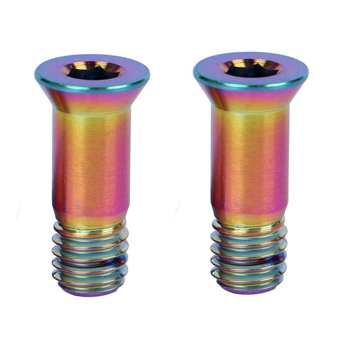 2PCS Titanium Bicycle Rear Derailleur Jockey Wheel Bolt M5x14.2mm (Rainbow)...